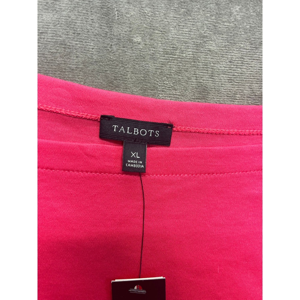 Talbots Womens Pink Boatneck Long Sleeve Knit Top XL NWT 37441391 - Picture 4 of 6